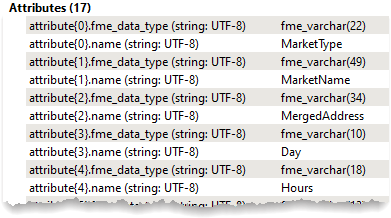 Schema feature list attribute